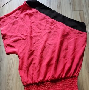 Sexy One Sleeve Pink Top XS